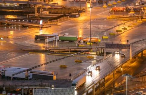 Port of Dover at night
